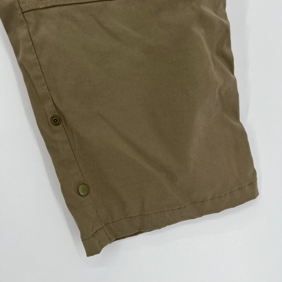 Prana Nylon Hiking Pants Convertible Roll Up Stretch Brown Mens Size Large - Picture 4 of 12